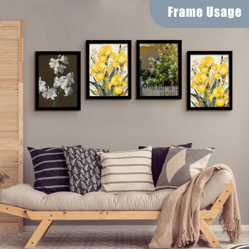 SESEAT 8.5x11 Picture Frame Set of 10, Display Pictures 8.5x11 Prints Without Mat, Tabletop or Wall Mounting, Black - Image 4